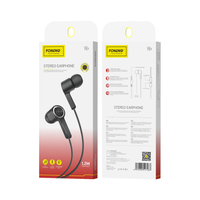 FONENG Kopfhörer mit Kabel T57 JACK 3.5MM mit Mikrofon 1.2M schwarz