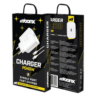 MOONX Netz-Ladegerät MC08 PD 45W 1xUSB-C + Kabel USB-C - USB-C weiss