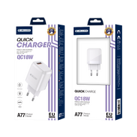 JELLICO wall charger A77 22,5W 1xUSB QC3.0 White