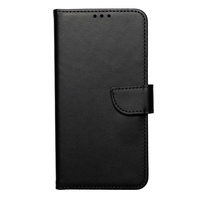 Leather Wallet Case Motorola Moto E22 / E22i Black