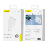 FONENG Netz-Ladegerät EU42 GaN PD 20W 1xUSB-C + 1xUSB QC3.0 weiss