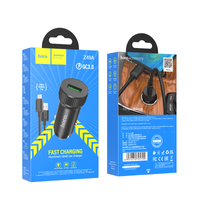 HOCO car charger Z49A 18W 1xUSB QC3.0 + cable Micro Black