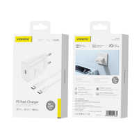 FONENG wall charger EU51 GaN PD 25W 1xUSB-C + cable USB-C - USB-C White