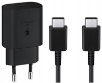 Original Netz-Ladegerät Samsung 25W + USB-C - USB-C Kabel EP-TA800 GP-PTU021SOABQ schwarz (bulk EU)