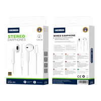 JELLICO wired earphones EP2A Lightning with microphone 1.2M White