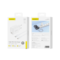 FONENG Netz-Ladegerät EU55 GaN PD 20W 1xUSB-C + Kabel USB-C - Lightning weiss