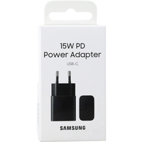 Original wall charger Samsung 15W  EP-T1510NBEGEU 1xUSB-C Black (blister EU)