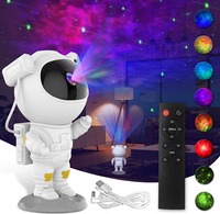 Mini Astronaut Sternenprojektor - Ferngesteuert mit einstellbarem Display und Timer LED Lampe weiss