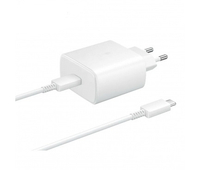 Original wall charger Samsung 45W + cable USB-C - USB-C EP-TA845 GP-PTU020SOFWQ White (bulk EU)