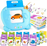 English learning set with a reader (112 cards) Blue