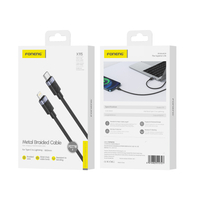FONENG Kabel X115 USB-C - Lightning PD 27W 1M schwarz