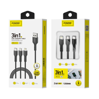 FONENG cable X36 3in1 3A 1.2M Black