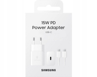 Original wall charger Samsung 15W + cable USB-C - USB-C EP-T1510XWEGEU White (blister EU)