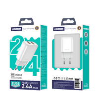 JELLICO Netz-Ladegerät EU02 2.4A 12W 2xUSB weiss