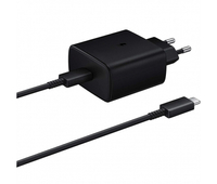 Original wall charger Samsung 45W + cable USB-C - USB-C EP-TA845 GP-PTU020SOFBQ Black (bulk EU)