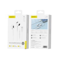 FONENG Kopfhörer mit Kabel T66 USB-C mit Mikrofon 1.2M weiss
