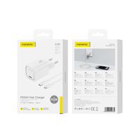 FONENG Netz-Ladegerät EU69 PD 20W 1xUSB-C + Kabel USB-C - Lightning weiss